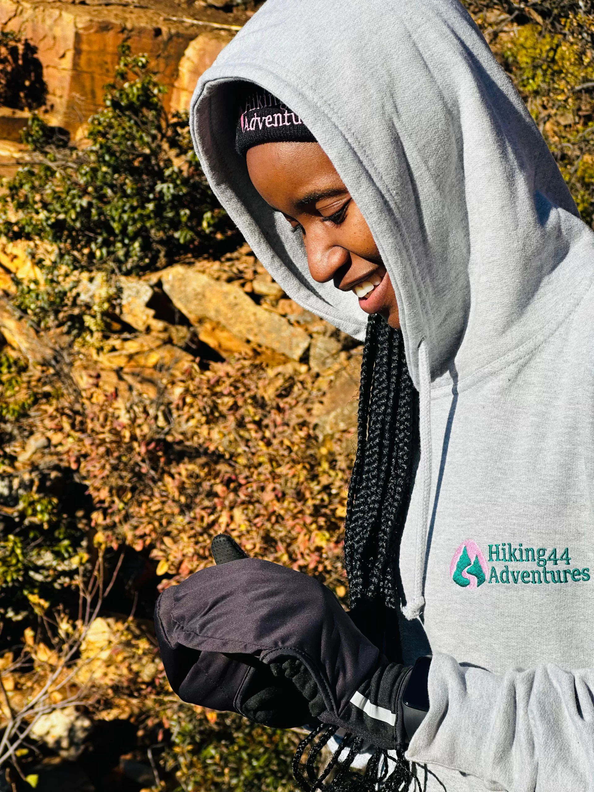 Gray Hiking44 Hoodie